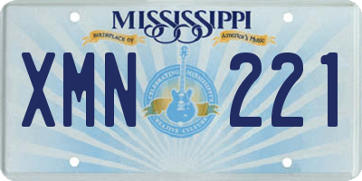 MS license plate XMN221