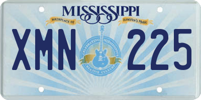 MS license plate XMN225