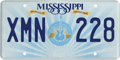 MS license plate XMN228