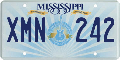 MS license plate XMN242