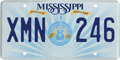 MS license plate XMN246