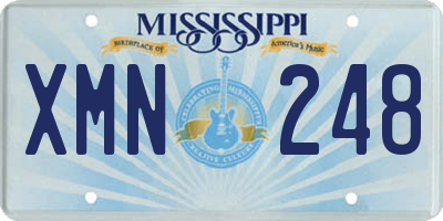 MS license plate XMN248