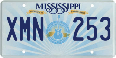 MS license plate XMN253