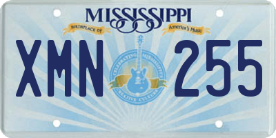 MS license plate XMN255