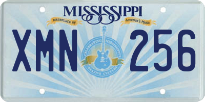 MS license plate XMN256