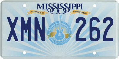 MS license plate XMN262