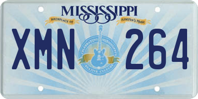 MS license plate XMN264