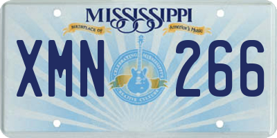 MS license plate XMN266