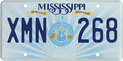 MS license plate XMN268