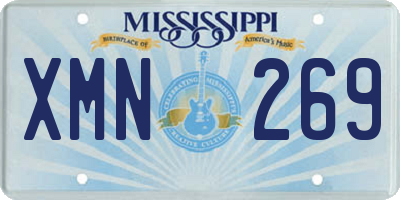 MS license plate XMN269