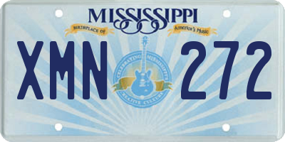 MS license plate XMN272