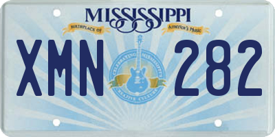 MS license plate XMN282