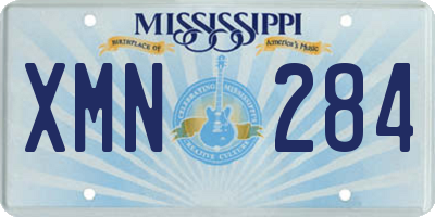 MS license plate XMN284