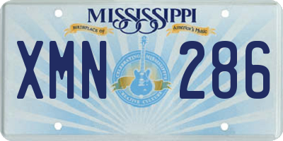 MS license plate XMN286
