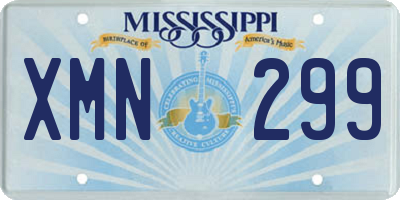 MS license plate XMN299