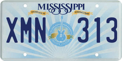 MS license plate XMN313