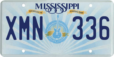 MS license plate XMN336