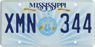 MS license plate XMN344