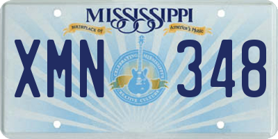 MS license plate XMN348