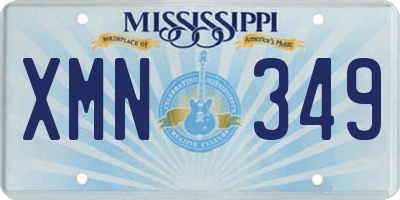 MS license plate XMN349