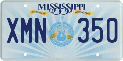 MS license plate XMN350