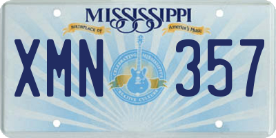 MS license plate XMN357