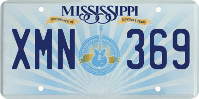 MS license plate XMN369