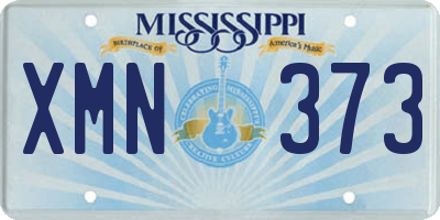 MS license plate XMN373
