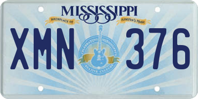 MS license plate XMN376