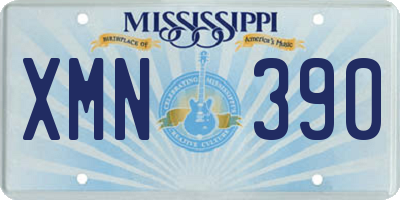 MS license plate XMN390