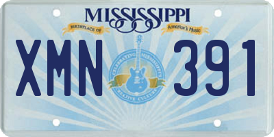 MS license plate XMN391