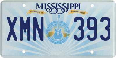 MS license plate XMN393