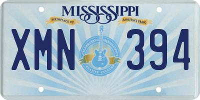 MS license plate XMN394