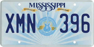 MS license plate XMN396
