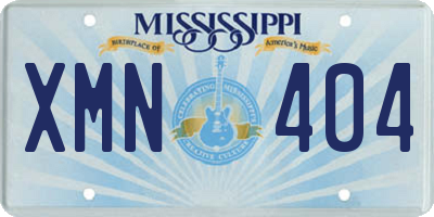 MS license plate XMN404