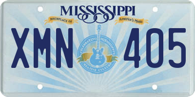 MS license plate XMN405