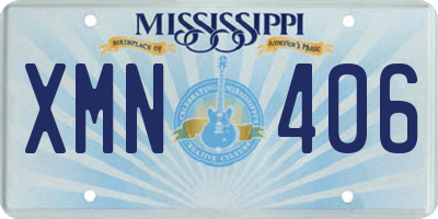 MS license plate XMN406