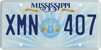 MS license plate XMN407