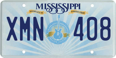 MS license plate XMN408