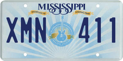 MS license plate XMN411