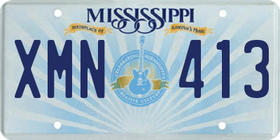 MS license plate XMN413