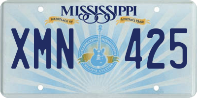 MS license plate XMN425