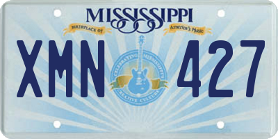 MS license plate XMN427