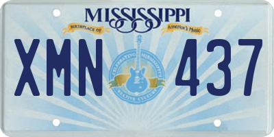 MS license plate XMN437