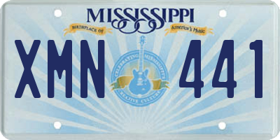 MS license plate XMN441