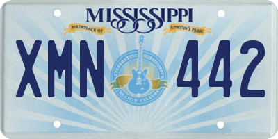 MS license plate XMN442