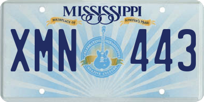MS license plate XMN443