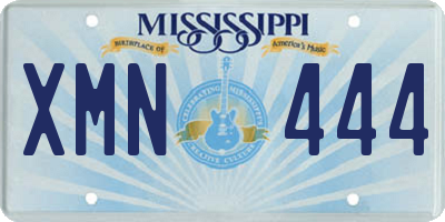 MS license plate XMN444