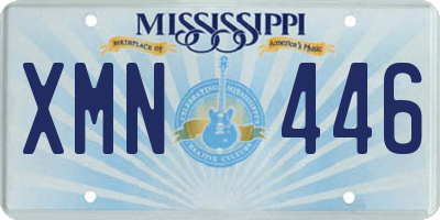 MS license plate XMN446