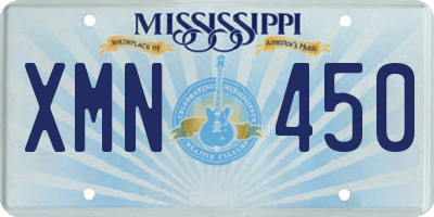MS license plate XMN450